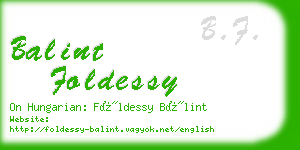 balint foldessy business card